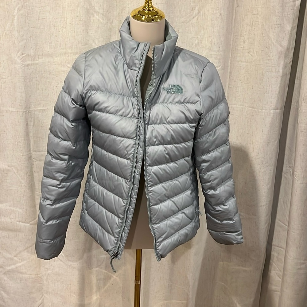 The North Face Light Gray Puffer Jacket